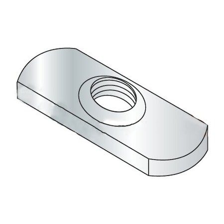 Newport Fasteners Tab Weld Nut, 1/4"-20, Steel, 0.453 in Wd, 1.015 in Lg, 0.098 in Ht, 1000 PK 877185